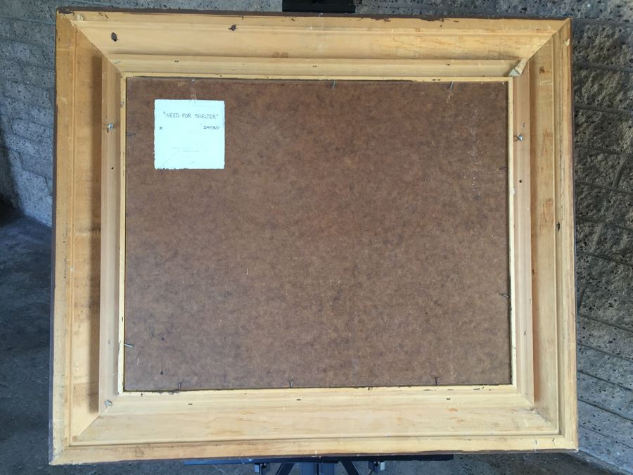 Original Oil Painting Titled 'Need For Shelter' By Ron Crooks (1925 - 2006) Estimate $1,500-$2,500 [Photo 9]