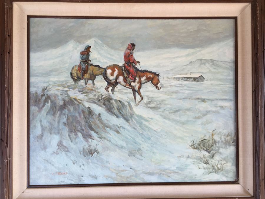 Original Oil Painting Titled 'Need For Shelter' By Ron Crooks (1925 - 2006) Estimate $1,500-$2,500 [Photo 7]