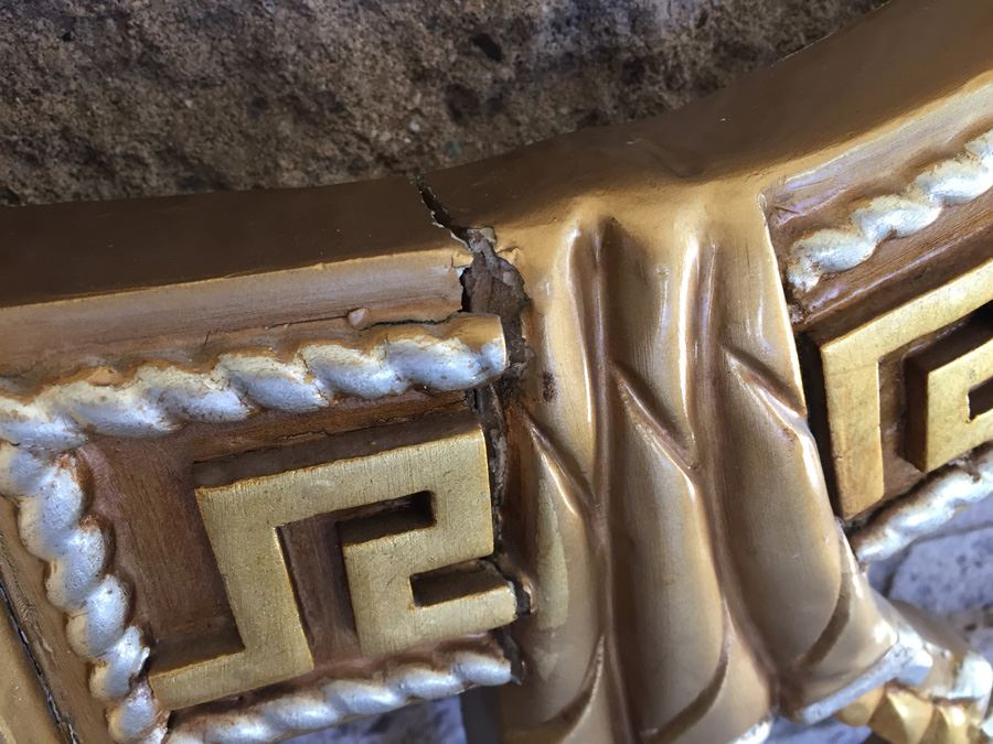 Stunning Hollywood Regency Queen Size Bed With Ornate Gilt Wood Headboard, Footboard And Rails [Photo 17]