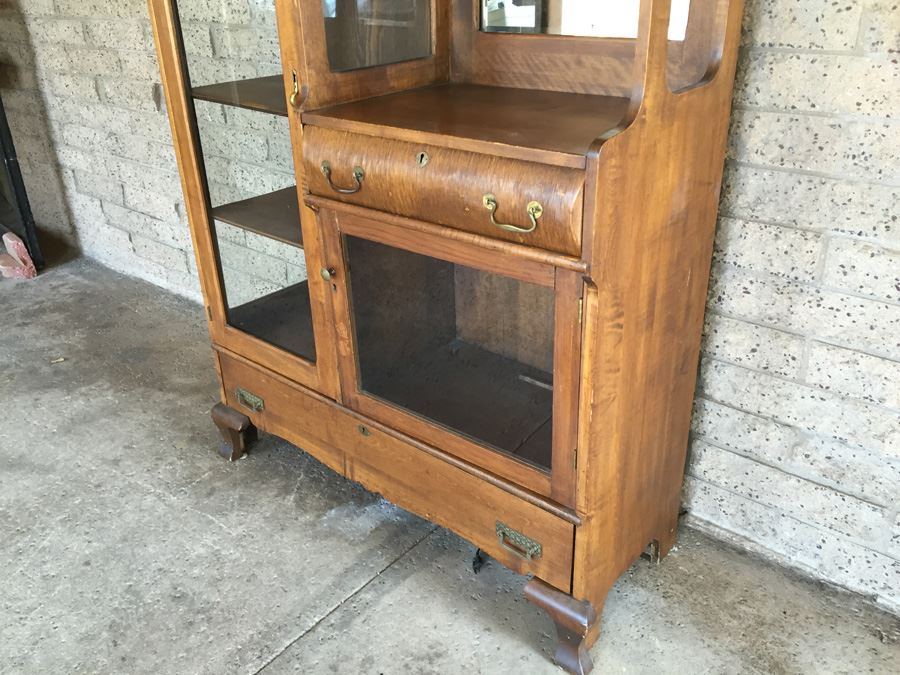 Antique Cabinet With Beveled Mirror Estimate $400-$600 [Photo 11]