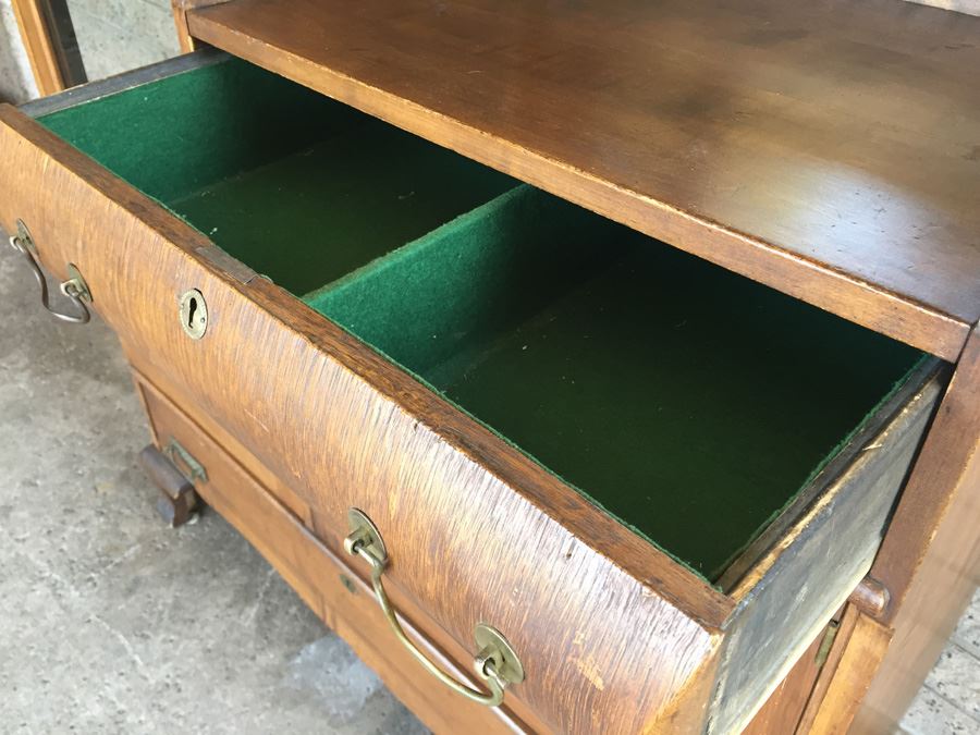 Antique Cabinet With Beveled Mirror Estimate $400-$600 [Photo 13]