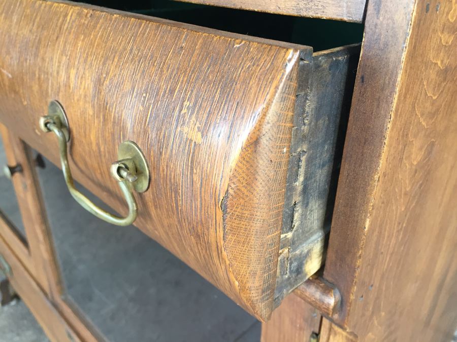 Antique Cabinet With Beveled Mirror Estimate $400-$600 [Photo 12]