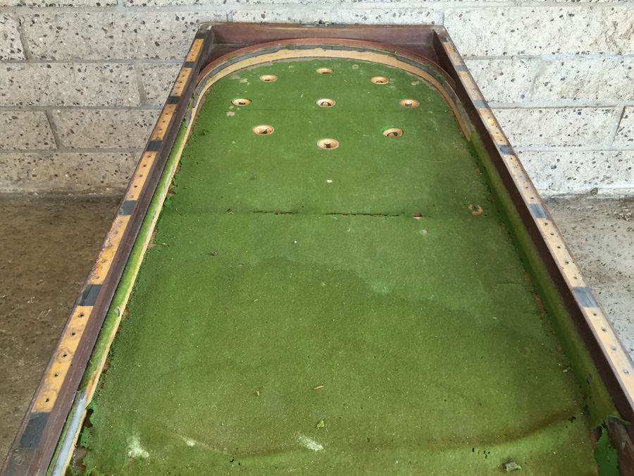 Antique Victorian Old English Pub Game 'Bagatelle' With Hinged Folding Case Estimate $1,400 Restored [Photo 12]