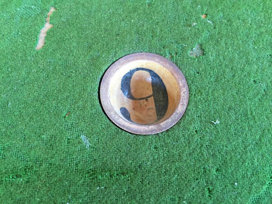 Antique Victorian Old English Pub Game 'Bagatelle' With Hinged Folding Case Estimate $1,400 Restored [Photo 14]