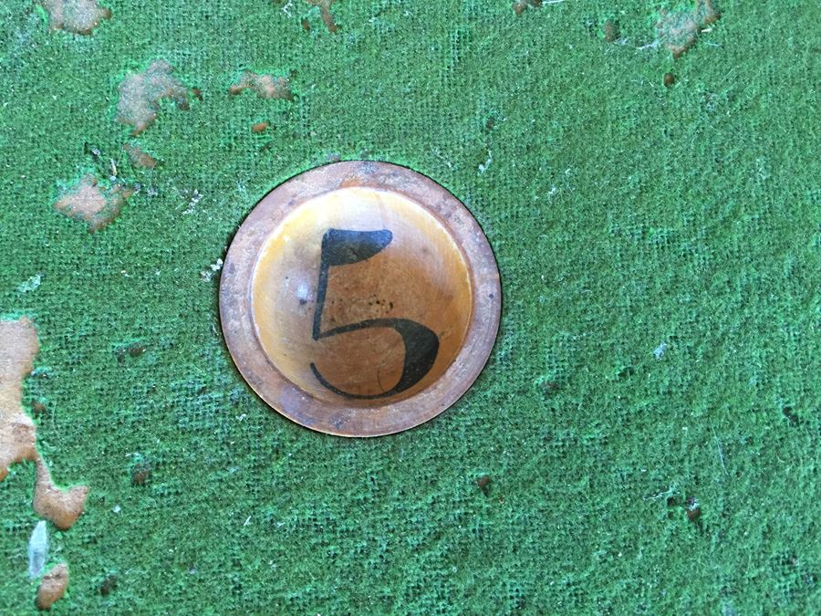 Antique Victorian Old English Pub Game 'Bagatelle' With Hinged Folding Case Estimate $1,400 Restored [Photo 17]