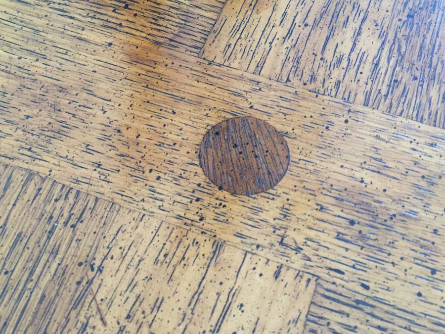 Wooden Dining Table With Four Leather Dining Chairs [Photo 3]