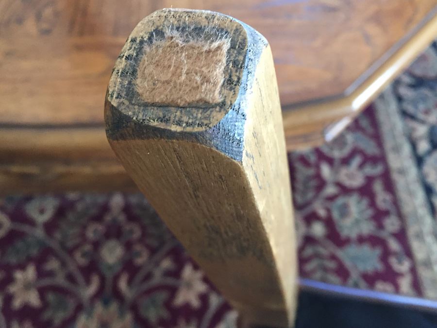 Wooden Dining Table With Four Leather Dining Chairs [Photo 13]