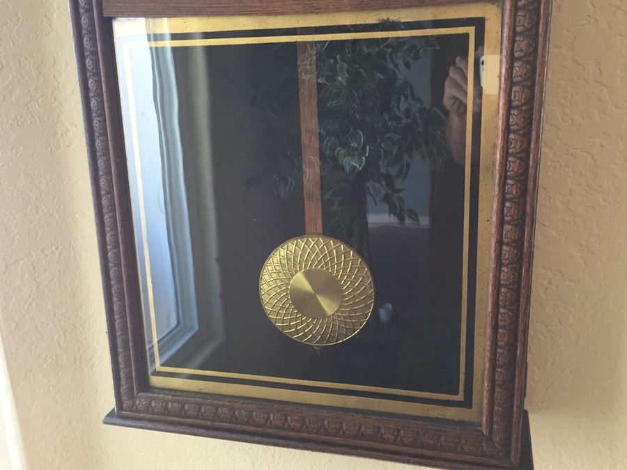 Antique Sessions Regulator Wall Clock Working And In Great Condition 17 1/2' x 34' [Photo 5]