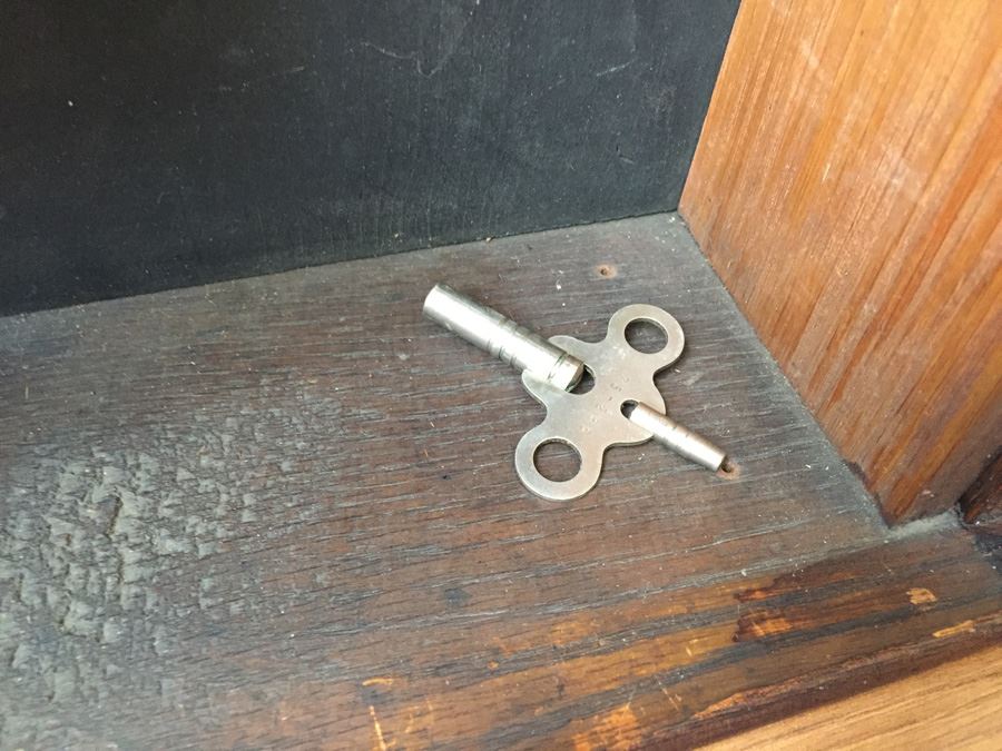 Antique Sessions Regulator Wall Clock Working And In Great Condition 17 1/2' x 34' [Photo 14]