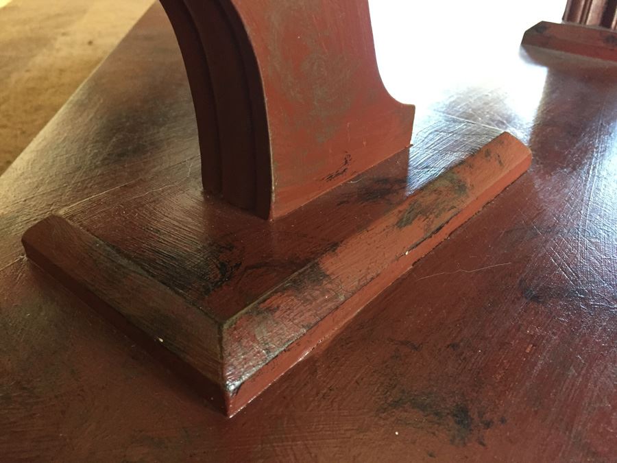 Wooden Coffee Table With Four Panel Glass Inserts [Photo 3]