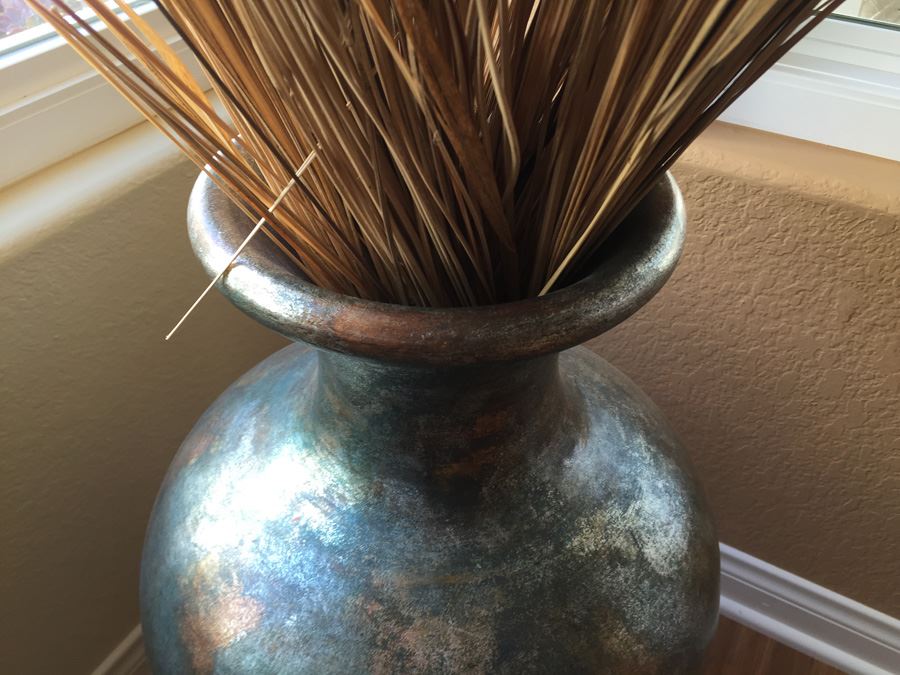 Large Decorative Vase With Artificial Flowers 28.5' Tall [Photo 3]