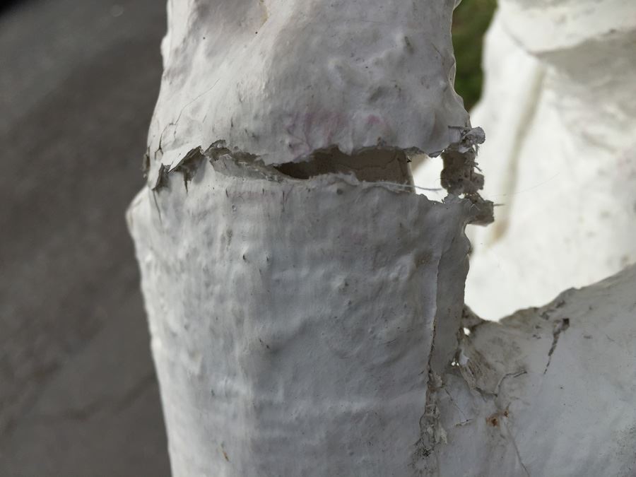 Life-Size Sitting Man On Chair Paper Mache Statue Former Lucky Street Mascot 58' Tall [Photo 12]