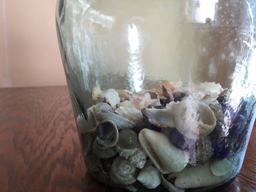 Nautical Glass Lamp With Shells [Photo 2]