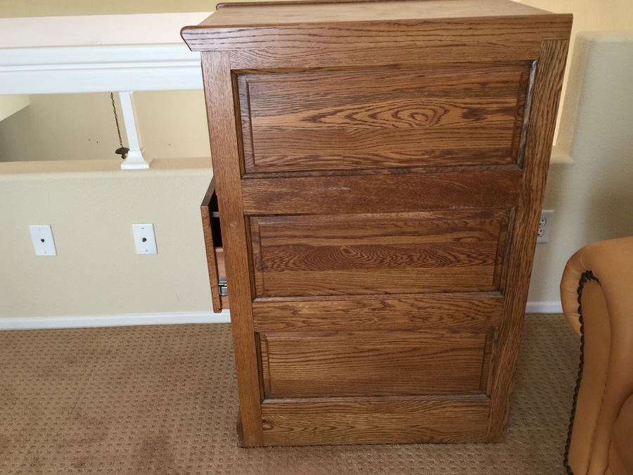 3-Drawer Wooden Filing Cabinet [Photo 7]