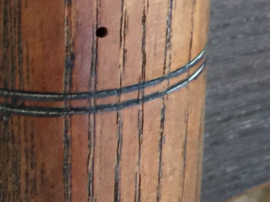 Old And Rare Ladder Back Prayer Chair With Rush Seat And Religious Markings [Photo 9]