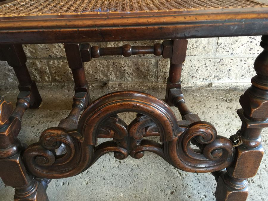 Nicely Carved Vintage Cane Chairs [Photo 2]