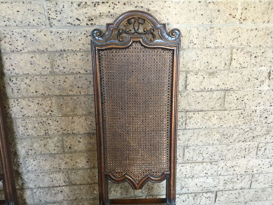 Nicely Carved Vintage Cane Chairs [Photo 5]