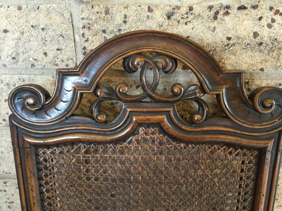 Nicely Carved Vintage Cane Chairs [Photo 3]