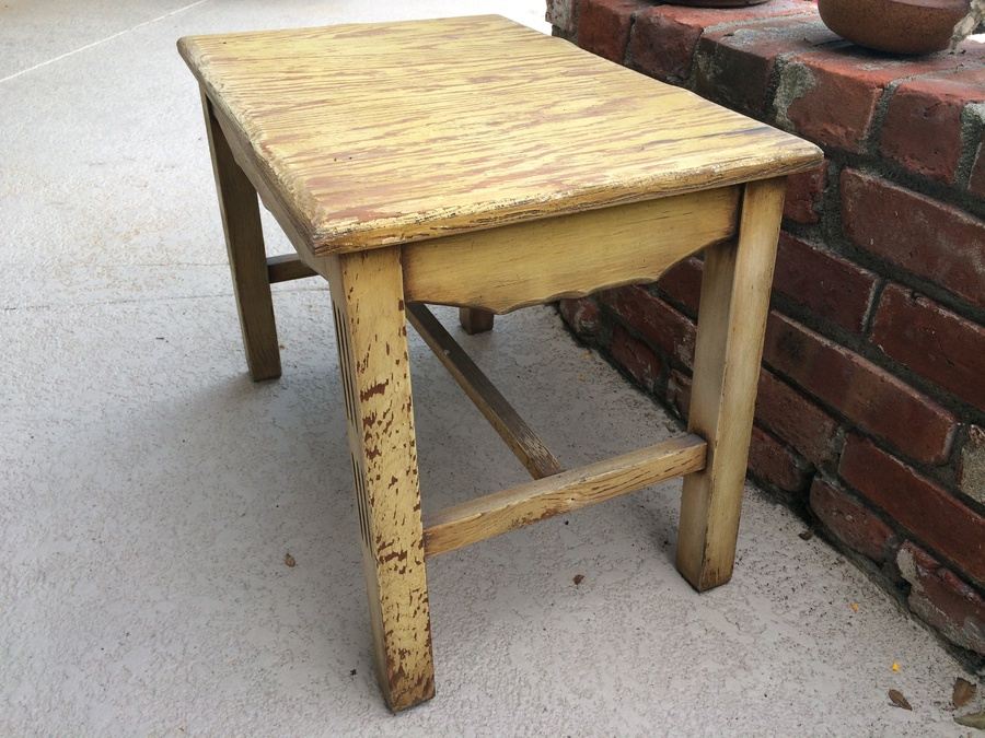 Vintage Wooden Side Table [Photo 4]