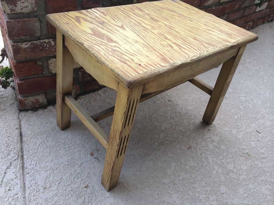 Vintage Wooden Side Table [Photo 1]