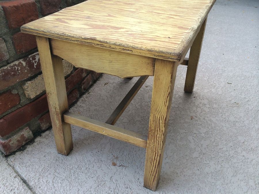 Vintage Wooden Side Table [Photo 2]