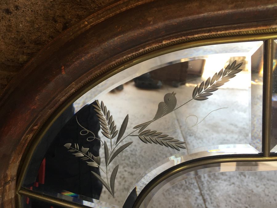 Beautifully Etched And Beveled Mirror Made In Italy [Photo 5]