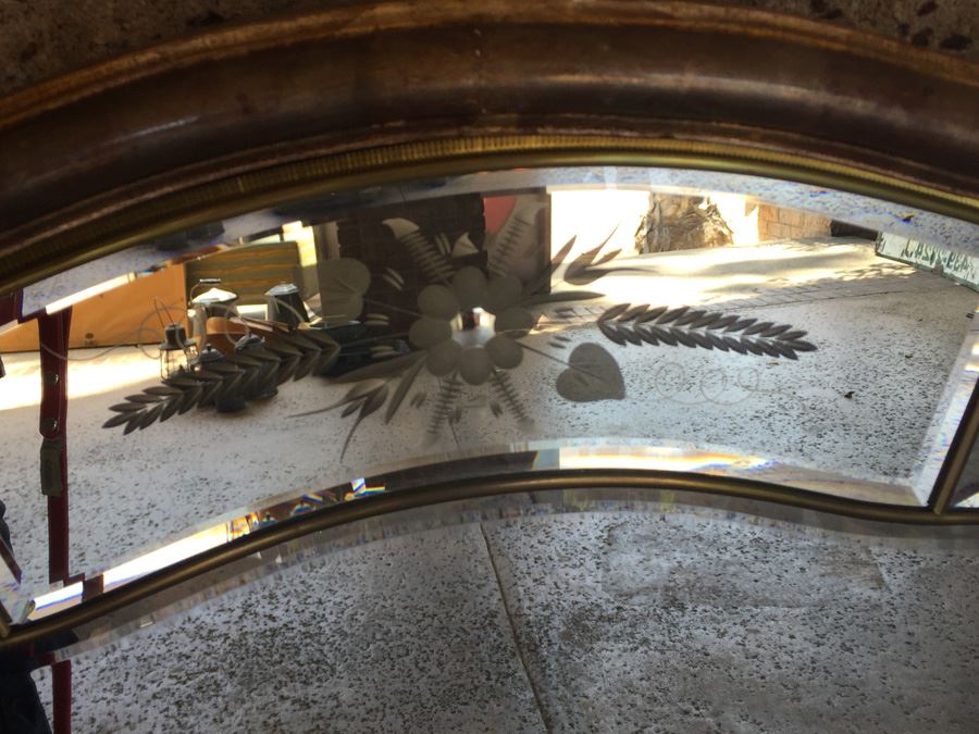 Beautifully Etched And Beveled Mirror Made In Italy [Photo 3]