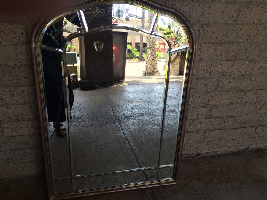 Beautifully Etched And Beveled Mirror Made In Italy [Photo 2]
