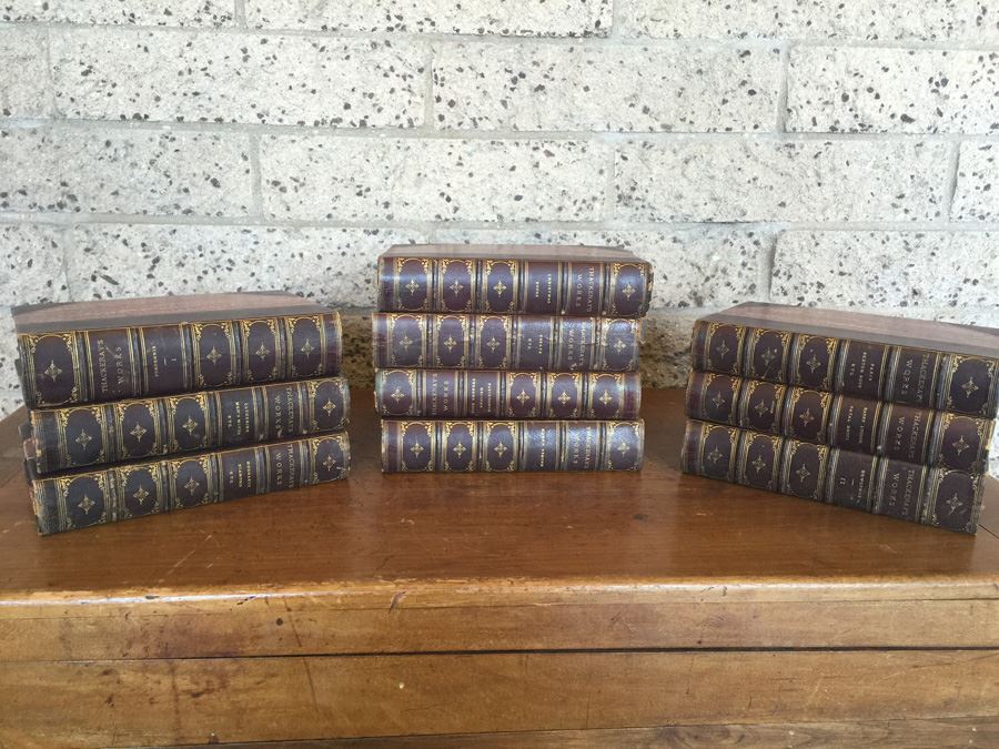 Vintage Book Lot The Works Of William Makepeace Thackeray 1884