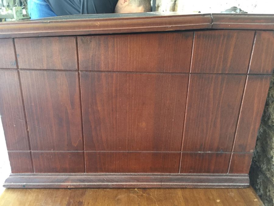 Golden Fleece Spool Cabinet Counter Type Slant Front Desk With Inkwell Estimate $400-$600 [Photo 11]