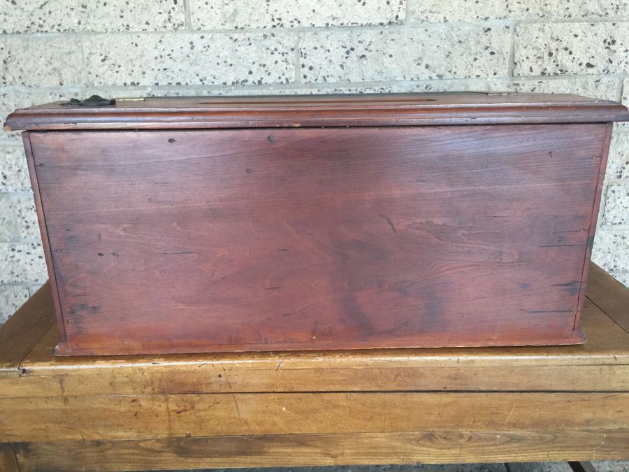 Golden Fleece Spool Cabinet Counter Type Slant Front Desk With Inkwell Estimate $400-$600 [Photo 13]