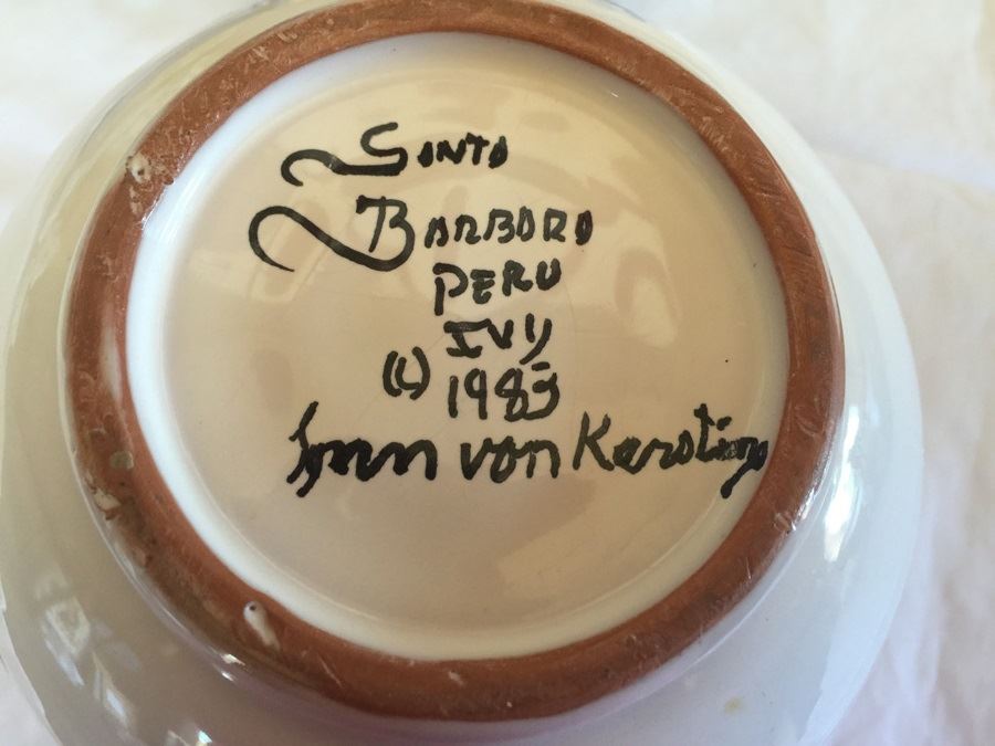 Vintage Santa Barbara Peru Lynn Von Kersting Ivy Restaurant Pattern Pottery 1983 [Photo 3]