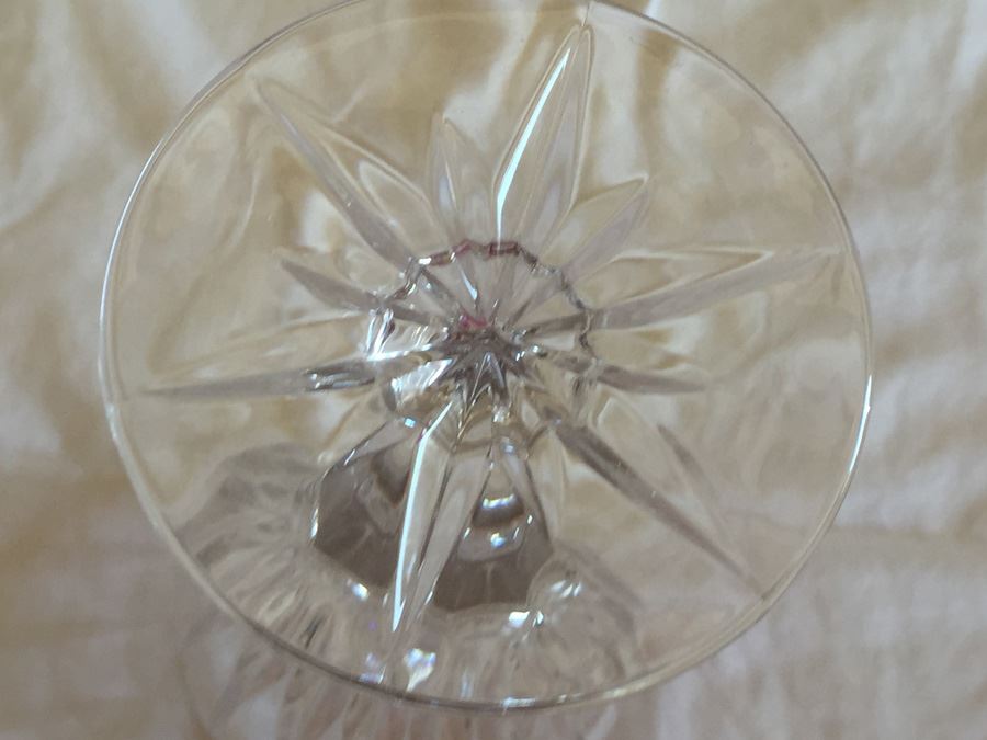 Nice Set Of 8 Gold Rimmed Crystal Stemware [Photo 7]