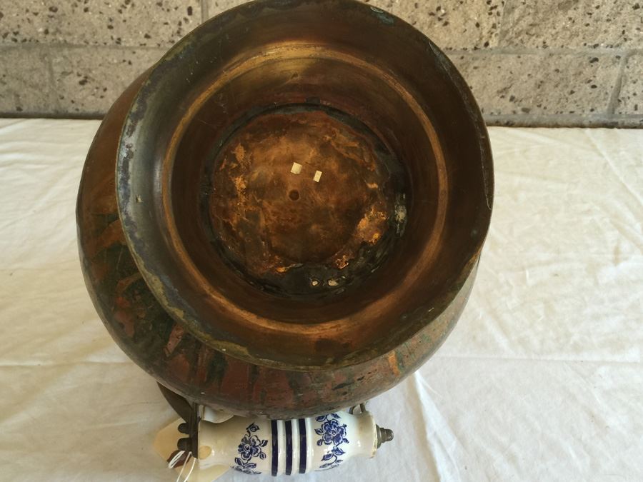 Vintage Copper Coal/Ash Hod Bucket Porcelain Handle [Photo 5]