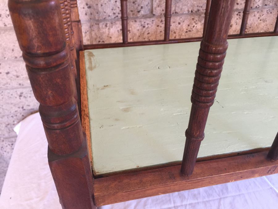 Vintage Rocking Crib With Mattress In Excellent Condition [Photo 9]