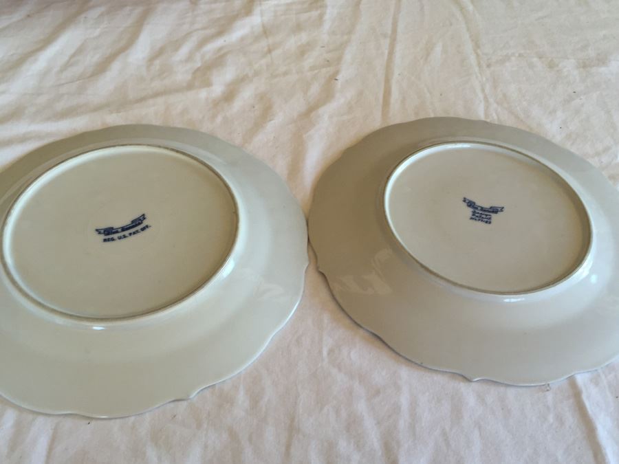 Set Of 3 Blue Danube China Plates [Photo 6]