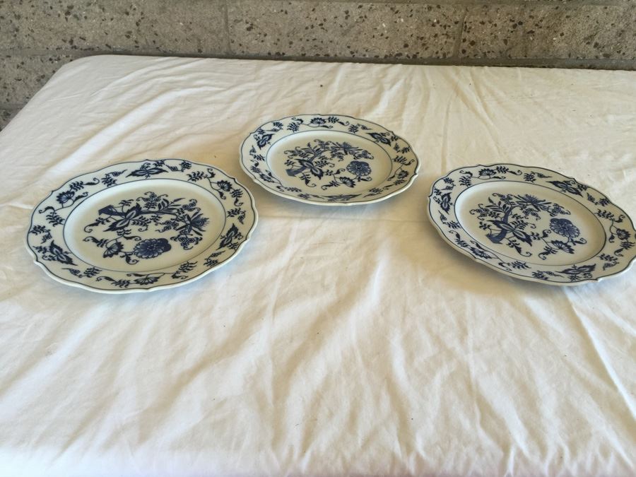 Set Of 3 Blue Danube China Plates