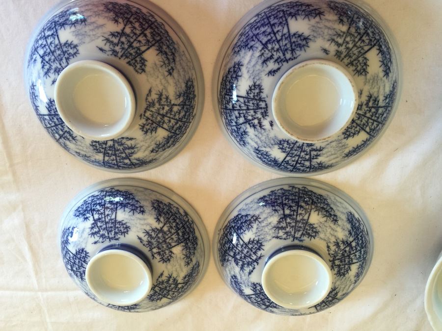 Set Of 8 Asian Rice Bowls (One Set Is Signed) [Photo 5]