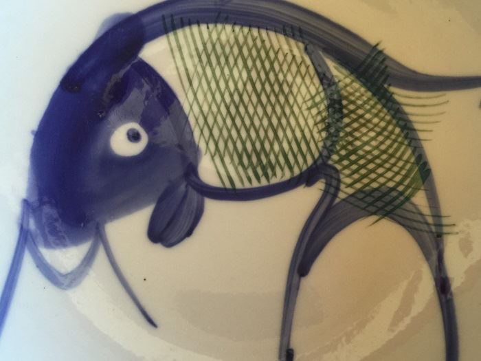 Set Of Four Asian Bowls With Hand Painted Koi Fish Individually Signed [Photo 5]