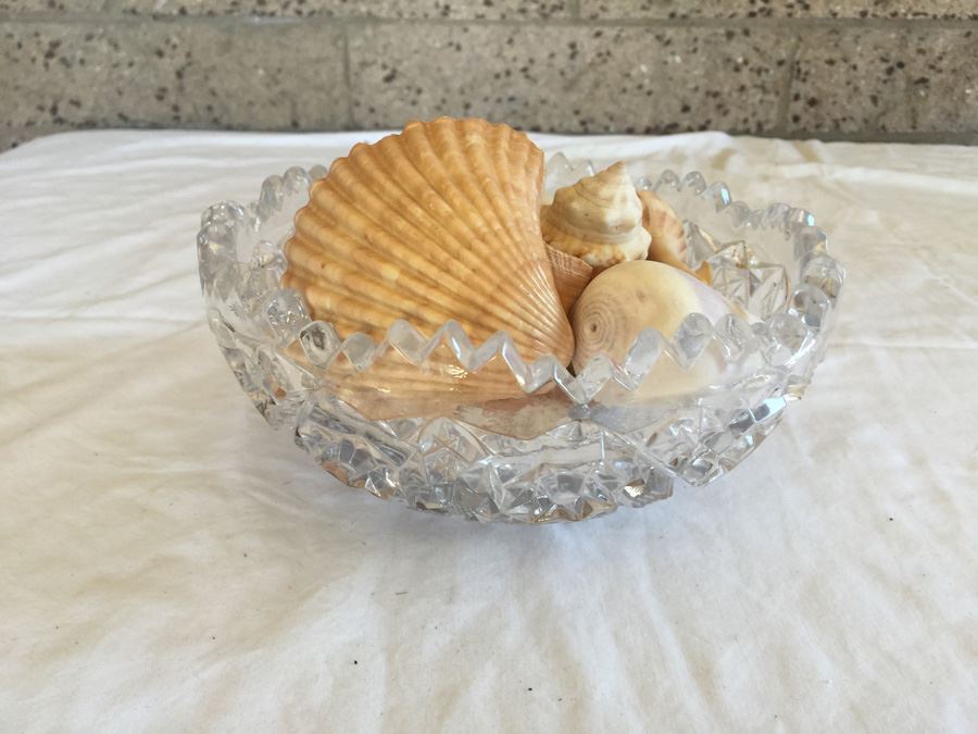 Crystal Bowl Filled With Shells