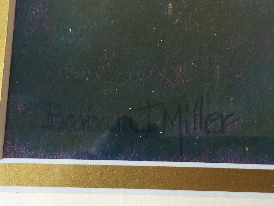 Original Framed Floral Pastel Artwork By Barbara J. Miller (San Diego Artist) [Photo 2]