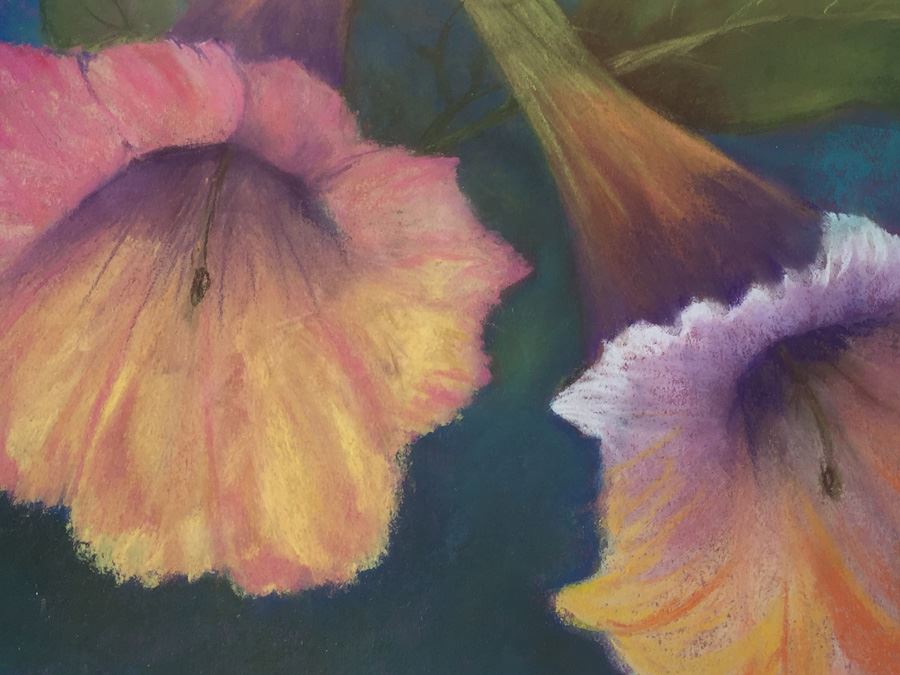 Original Framed Floral Pastel Artwork By Barbara J. Miller (San Diego Artist) [Photo 3]