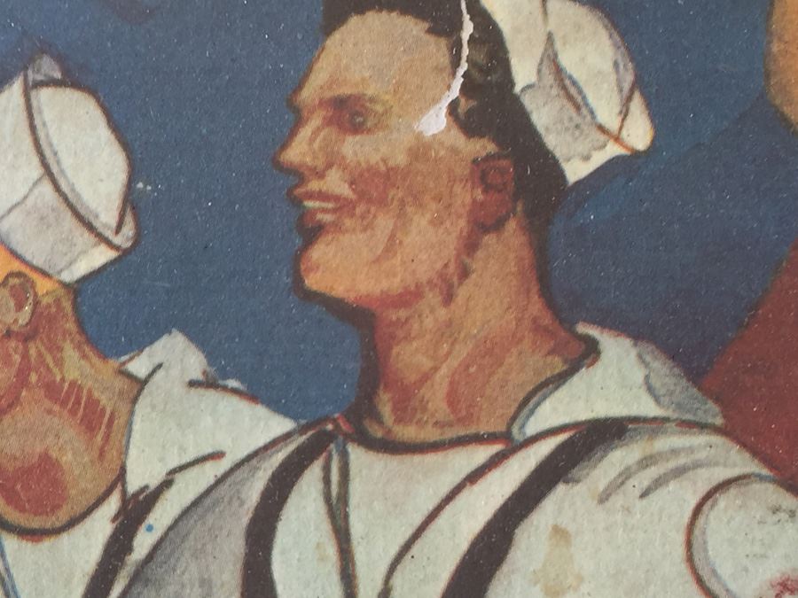 Vintage US NAVY Old Reproduction South American Poster James H. Daugherty Press Navy Recruiting Bureau N.Y. [Photo 5]