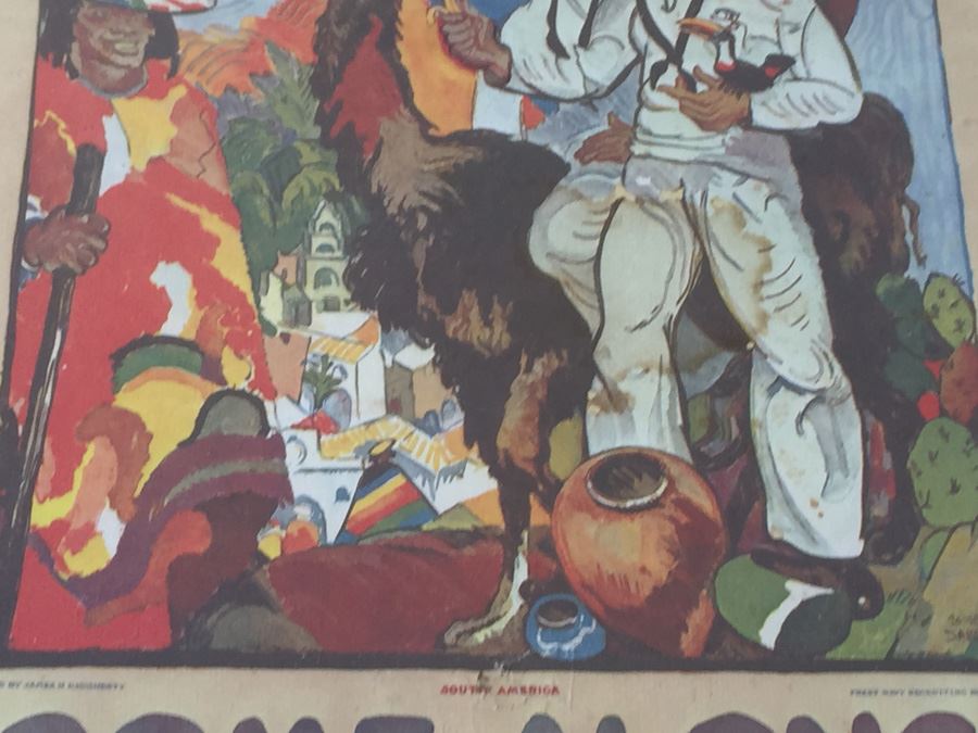 Vintage US NAVY Old Reproduction South American Poster James H. Daugherty Press Navy Recruiting Bureau N.Y. [Photo 3]
