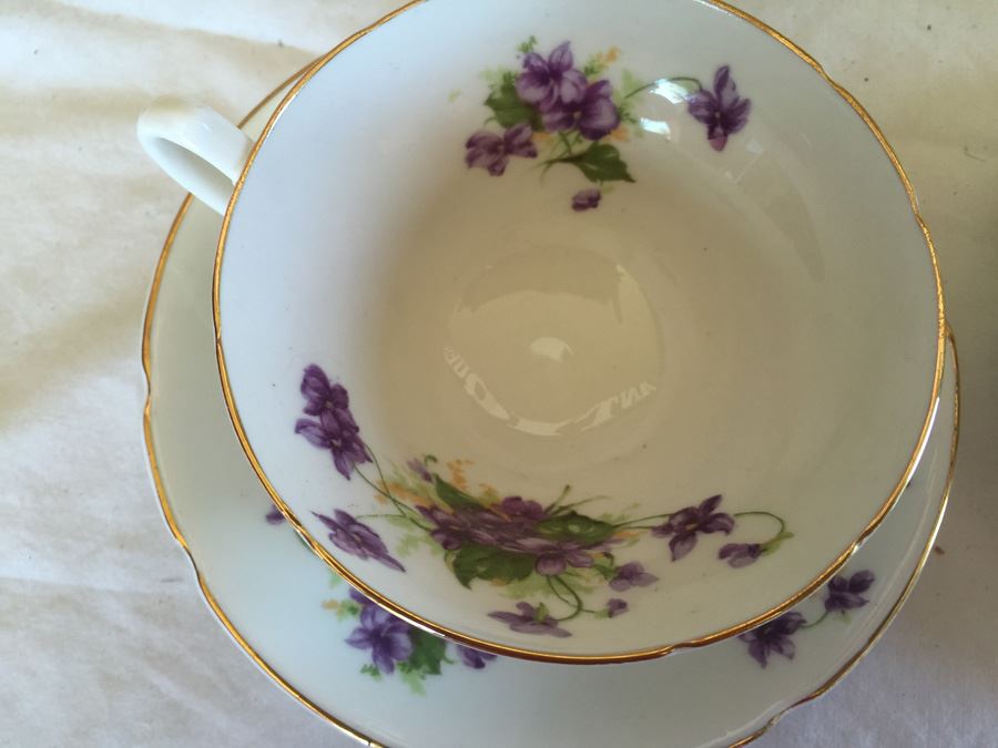 Set Of 6 Vintage English And French China Cups And Saucers [Photo 2]