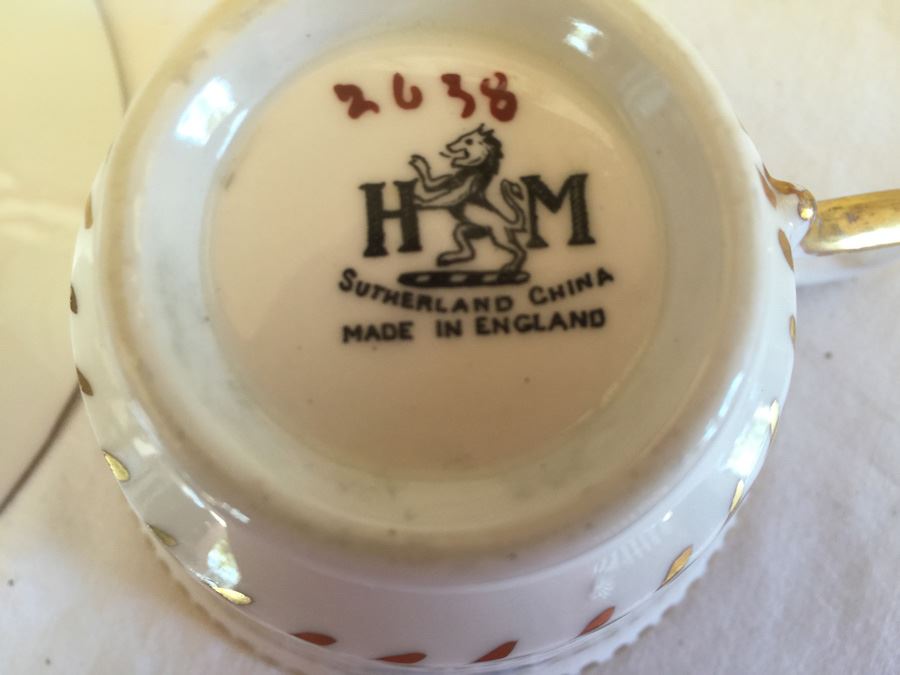 Set Of 6 Vintage English And French China Cups And Saucers [Photo 7]