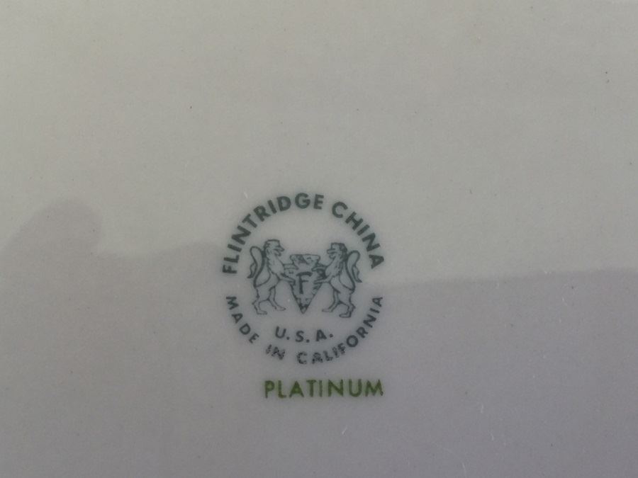 Flintridge China Made In California Platinum Pattern China Set [Photo 7]