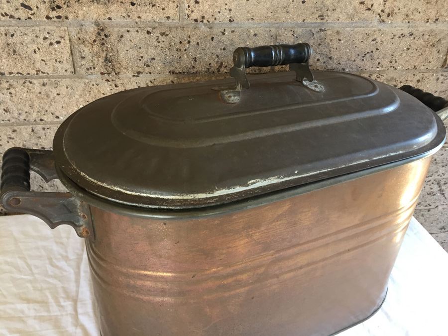 Vintage Copper Wash Tub With Lid [Photo 4]