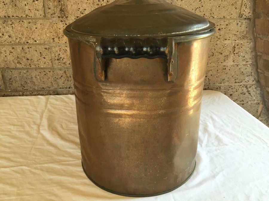 Vintage Copper Wash Tub With Lid [Photo 3]