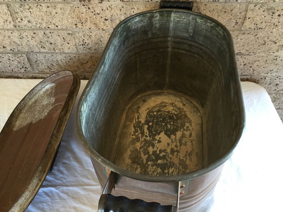 Vintage Copper Wash Tub With Lid [Photo 2]